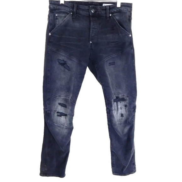 G-Star Raw 3D Slim Restored Denim Distressed Jeans - Picture 1 of 5